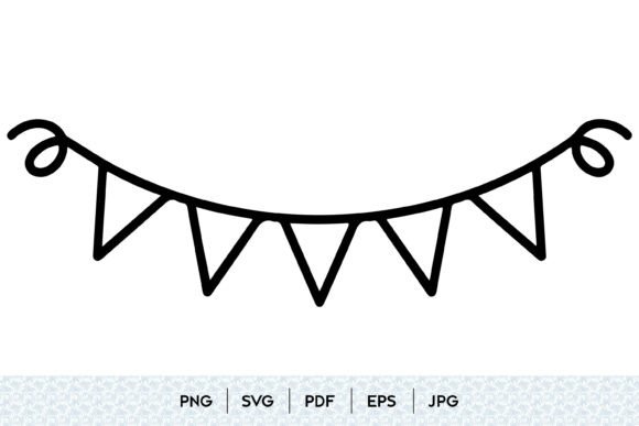 Banner Bunting SVG: Graphics & Illustrations for Sellers