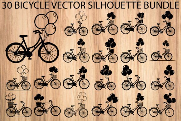 Bicycle Silhouette Bundle: Graphics & Illustrations for Creative Sellers