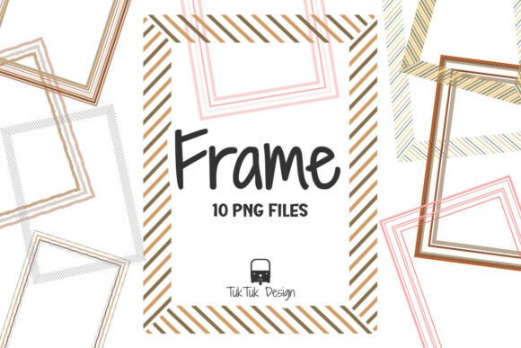 Colorful Rectangle Frame Border PNG Set