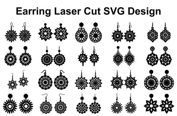 Decorative Earrings SVG Bundle: Graphics for Crafts