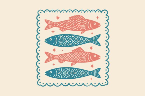 Decorative Fish Sea Life SVG: Summer Graphics for Crafts Brands