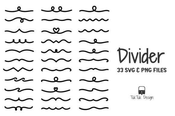 Decorative Line Divider SVG PNG Bundle: Graphics for Elegant Decorative Elements