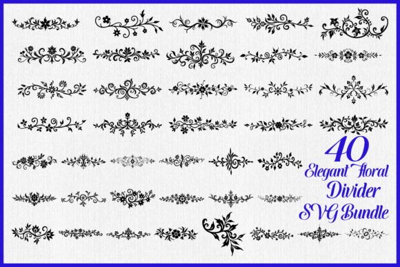 Elegant Floral Divider SVG Bundle: Graphics for Crafts & Branding