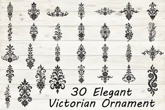 Elegant Victorian Ornament: Graphics & Crafts Bundle