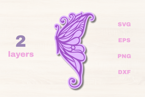 Layered Butterfly Celestial SVG: Graphics for Crafts & Content