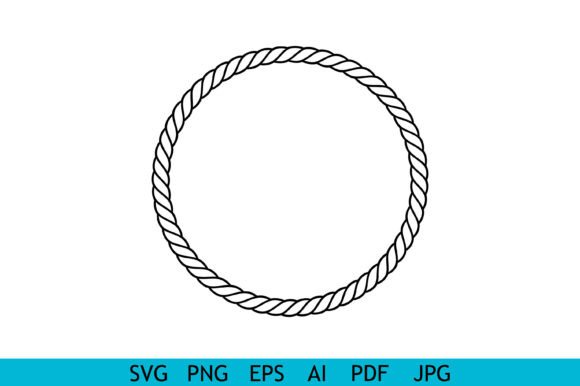 Nautical Rope Circle Frame Vector for Crafts & Graphics