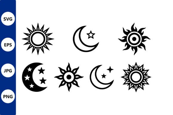 Sun Moon Glyphs: Graphics & Illustrations for Creative Sellers