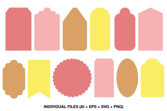 Tag Shapes SVG Label Templates: Graphics for Crafts