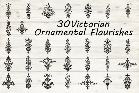 Victorian Ornamental Flourishes: Graphics for Elegant Crafts
